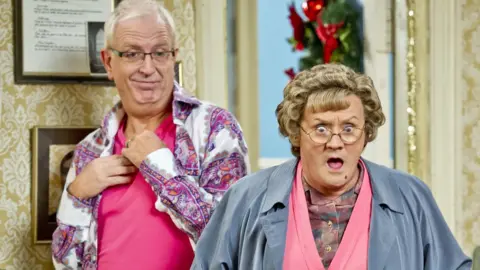 BBC Rory Cowan and Brendan O'Carroll in Mrs Brown's Boys