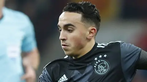 EPA Ajax player Abdelhak Nouri in action at the Maurice Dufrasne stadium in Liege, Belgium, 8 December 2016