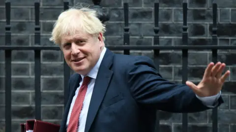 EPA Boris Johnson outside Downing Street