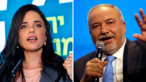 AFP/Reuters Ayelet Shaked and Avigdor Lieberman