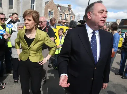 PA Media Sturgeon and Salmond
