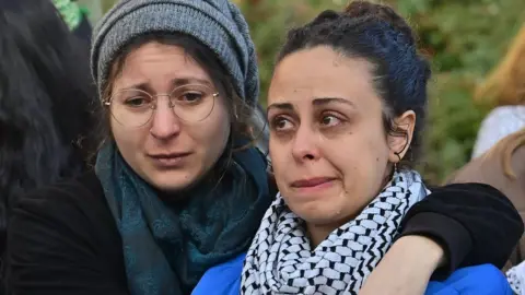 Pacemaker Women at the pro-Palestine rally at US consulate Belfast