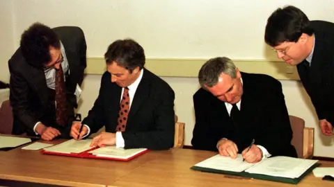 Getty Images Signing of the Good Friday Agreement