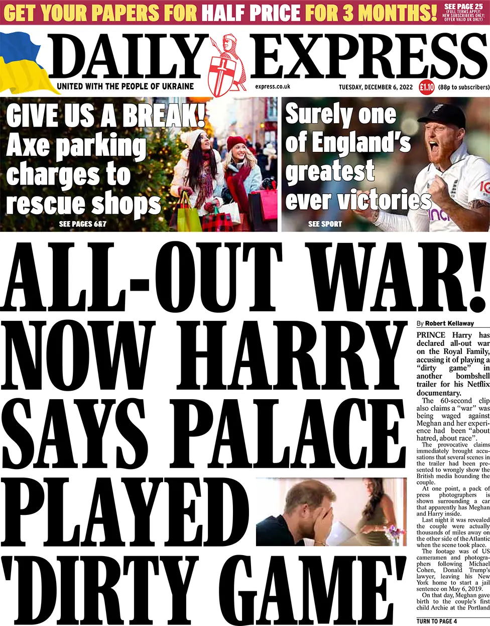 Daily Express front page