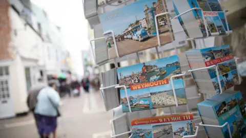 Getty Images Rack of postcards