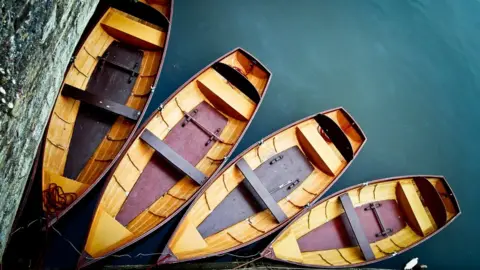 Mark Allison A view looking down at the boatyard from Abingdon Bridge