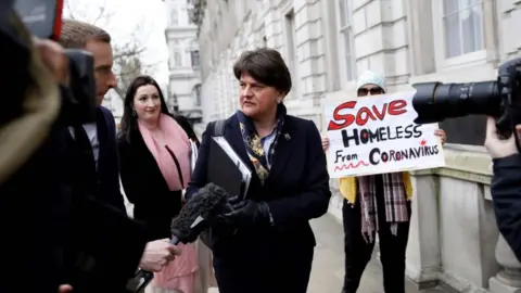 AFP/Getty Images Arlene Foster arrives at meeting