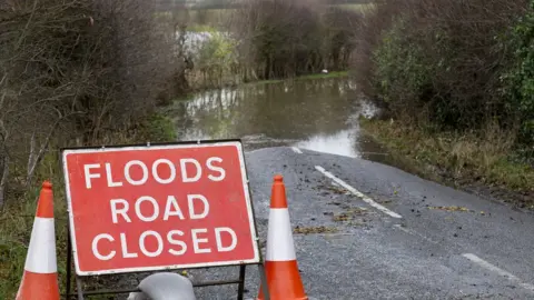 Getty Images Flood sign