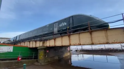 BBC Broken-down train at Dawlish