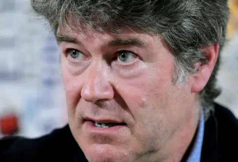 Getty Images Chilean sexual abuse victim James Hamilton at a press conference in Rome on 2 May 2018