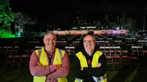 John Manders John Manders and Richard Perry at a previous Cardiff Castle production