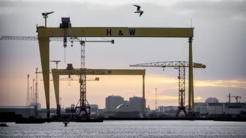 PA Media Cranes in Belfast