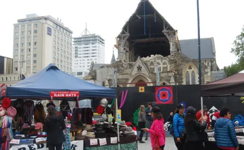 BBC Quake-hit cathedral and market