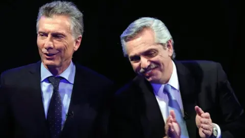 EPA Mauricio Macri and Alberto Fernández