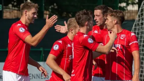 Lorne Bickley celebrates