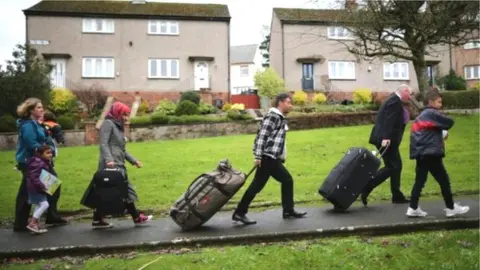 Getty Images Syrian refugees in Scotland