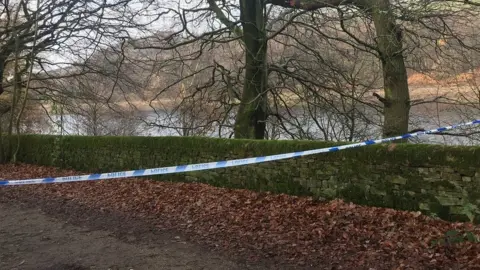 Cordon is in place at Valehouse reservoir