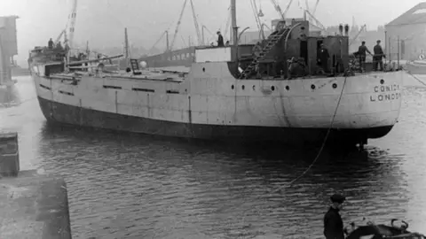 East Riding of Yorkshire Council Archive image of a ship in the sea