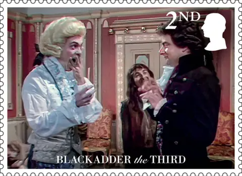 Royal Mail Second Class Stamp with scene from Blackadder the Third