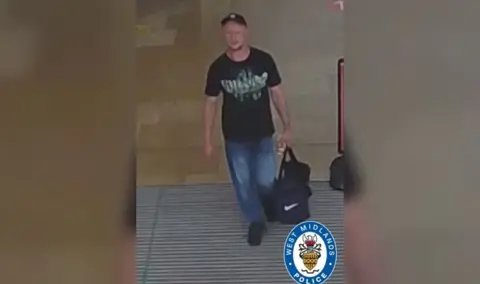 West Midlands Police Lukas Domeradzki carrying a satchel