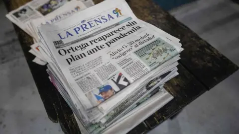 Nicaragua's La Prensa newspapers in Managua, 15 April 2020