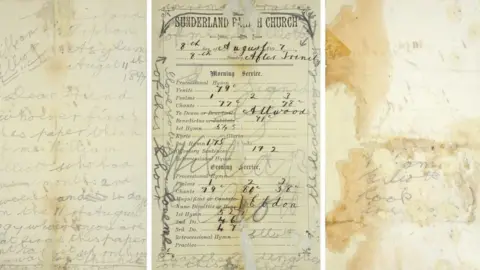 Seventeen Nineteen The note on the back of an order of service