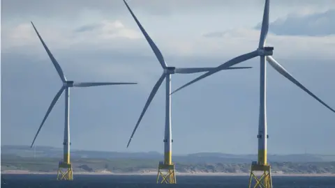 Getty Images Offshore wind turbines