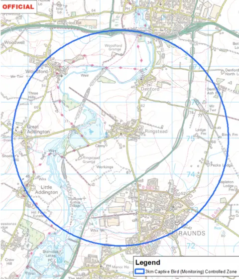 APHA An edited ordnance survey map of Ringstead