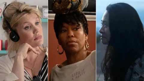 Universal/Amazon/Searchlight Left-right: Emerald Fennell, Regina King and Chloe Zhao