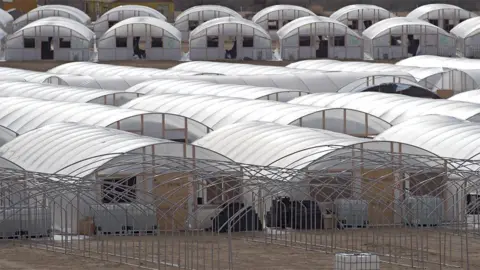 BBC Dozens of hoop houses were built overnight last summer in Shiprock, New Mexico