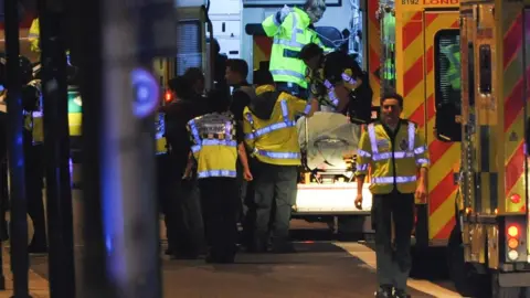 Getty Images Ambulances on London Bridge