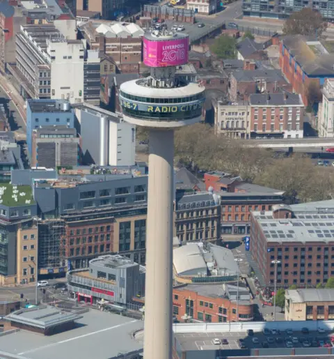 Getty Images Aerial view of tower