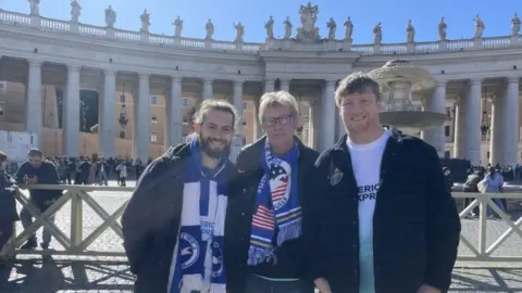 BBC/Daniel Sexton The Tipple family in the Vatican