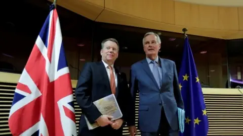 Reuters Lord Frost and Michel Barnier