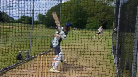 Cricketers at Henfield Cricket Club