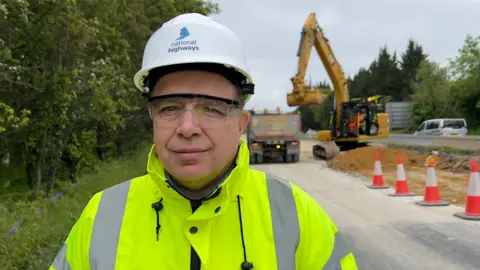 John Fairhall/BBC National Highways' Simon Amor