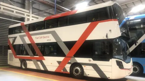 BBC The buses have been built by Ballymena-based Wrightbus