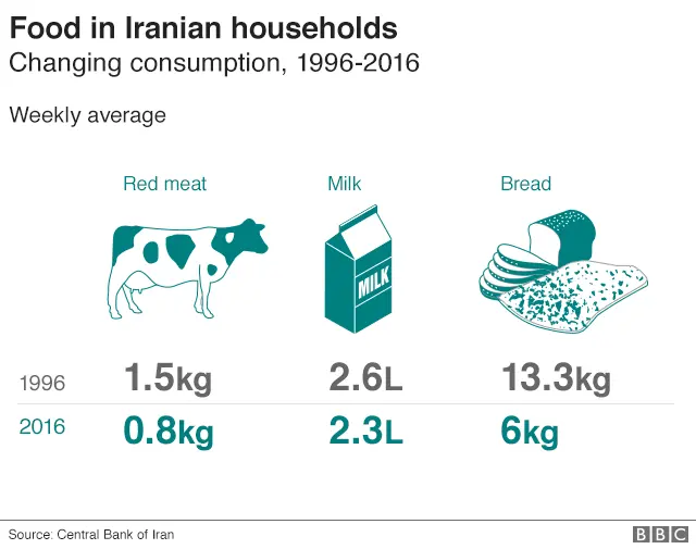 Iranian household food consumption