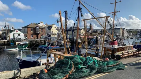 BBC Fishing boat in Peel Harbour