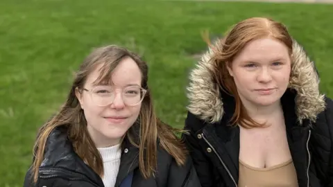 Steve Jones/BBC Lauren and Bella Lusher