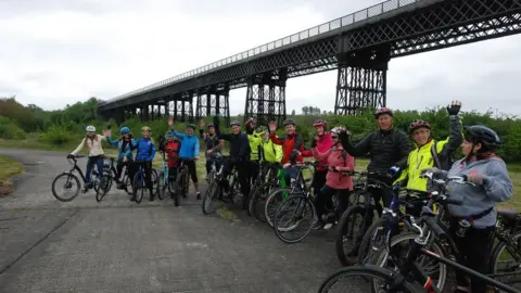 World Monuments Fund Bennerley cyclists