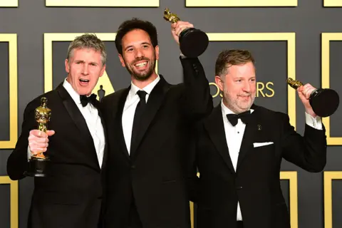 AFP Guillaume Rocheron, Greg Butler and Dominic Tuohy