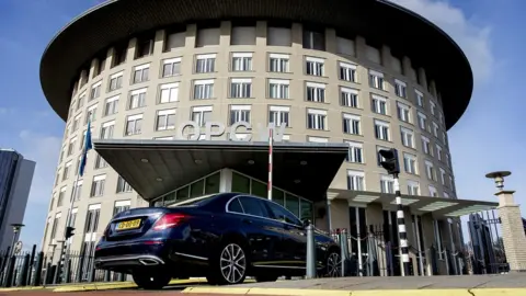 EPA Headquarters of the Organisation for the Prohibition of Chemical Weapons (OPCW) in The Hague, The Netherlands, 16 April 2018