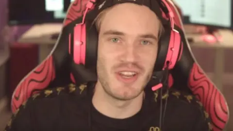 PewDiePie/YouTube A screenshot of PewDiePie from one of his YouTube videos