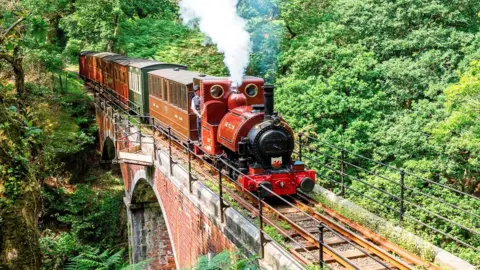 Darren Turner Talyllyn Railway's Locomotive No 1, Talyllyn, on the Dolgoch Viaduct