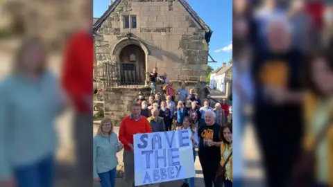 Martin Repton Protest outside Abbey pub