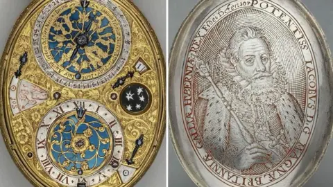 Dr John C Taylor Design of watch face and engraving of King James I of England