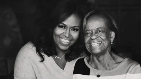 Michelle Obama with Marian Robinson