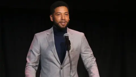 Getty Images Jussie Smollet on stage