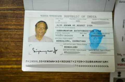 Asif Saud Mr Iyer's passport